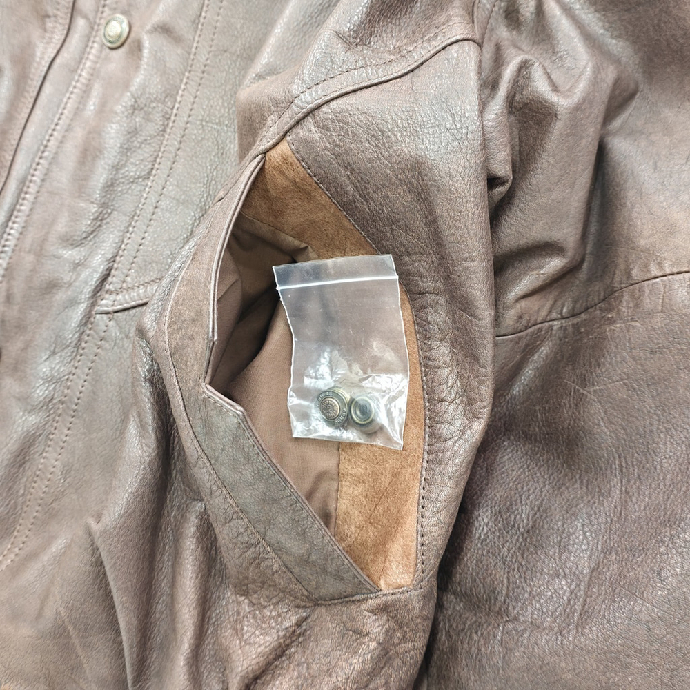 Americana Leather Adventure Bound Flight Jacket Men’s L Brown Travel Wear - Picture 9 of 16